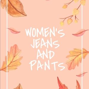Women’s jeans and pants of different styles